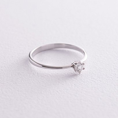 Заручальна золота каблучка з діамантом 227881121 №3