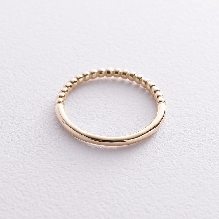 Шариковое кольцо "Одри" в желтом золоте к07597 от ювелирного магазина Оникс - 4