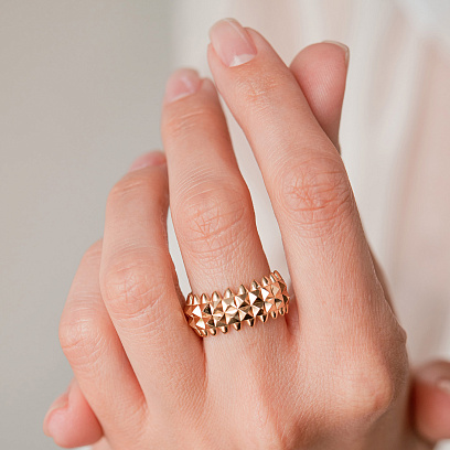 Каблучка "Pauline" у жовтому золоті к08338 №2