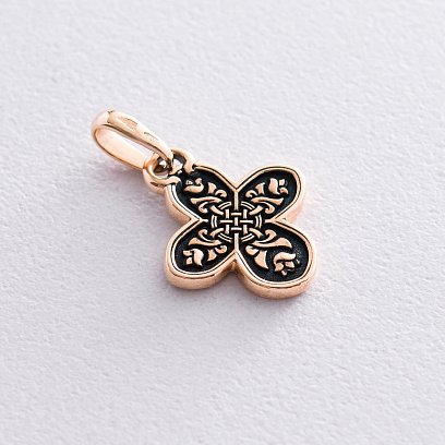 Золотой крест "Спас Нерукотворный. Молитва" п02668 №2