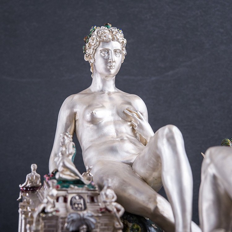 Серебряная солонка ручной работы "Сальера" Бенвенуто Челлини сер00099 от ювелирного магазина Оникс - 4