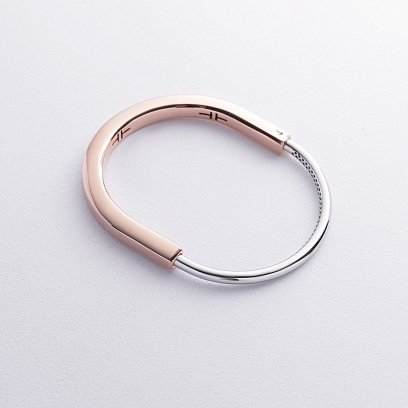 Жесткий золотой браслет Lock б05413 №3