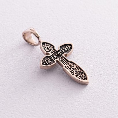 Золотий дитячий хрестик (чорніння) п03211 №2