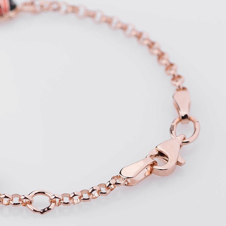 Детский браслет "Сердце и божья коровка" б02519 от ювелирного магазина Оникс - 2