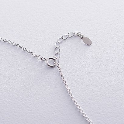 Серебряное колье "Самолет" 18926 №3