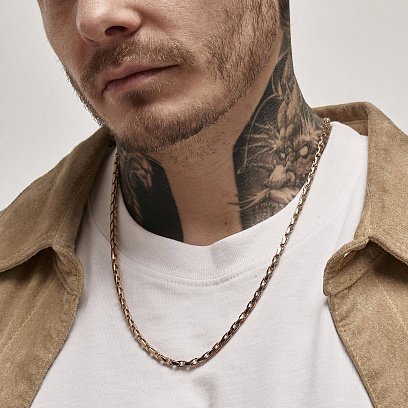 Мужская золотая цепочка ц00527 №4