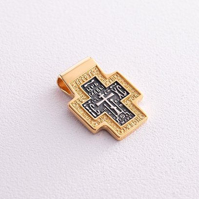 Срібний хрест з позолотою 132445 №5