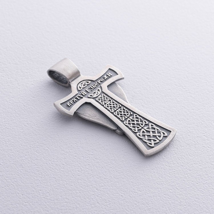 Православний хрест "Ангел Хранитель. Спаси і Збережи" 133242 від ювелірного магазину Онікс - 6