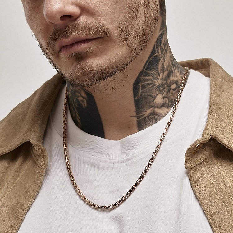 Мужская золотая цепочка ц00527 от ювелирного магазина Оникс - 3