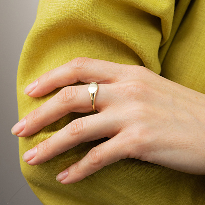 Печатка у жовтому золоті (можливе гравіювання) к08428 №2