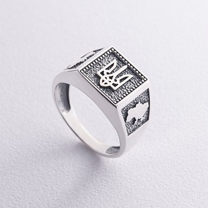 Серебряная печатка "Герб Украины - Тризуб" 1035 №6