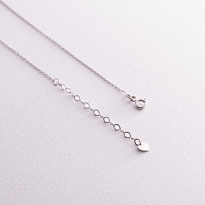 Колье "Жемчужина на цепочке" (белое золото) кол02289 №8