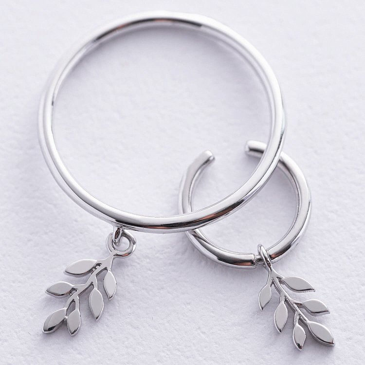 Каблучка "Гілочка" (біле золото) к07967 від ювелірного магазину Онікс - 2