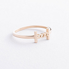 Каблучка "Patrice" у жовтому золоті к08508 от ювелирного магазина Оникс - 1