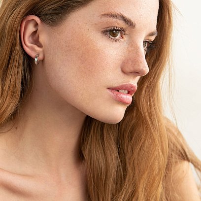 Золоті сережки - пусети "Love" с07445 №2