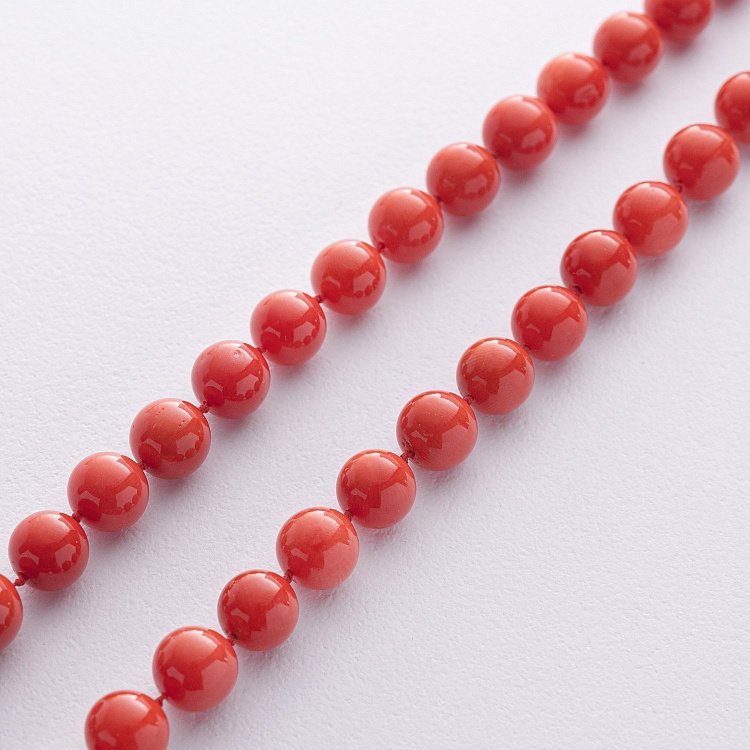 Намисто з коралу (золота застібка з діамантами) бус033к від ювелірного магазину Онікс - 5