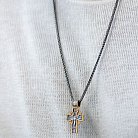 Срібний хрест "Розп'яття" з позолотою 132397 от ювелирного магазина Оникс - 1