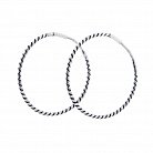 Срібні сережки "Кільця" (4.9 см) с12010а от ювелирного магазина Оникс - 1