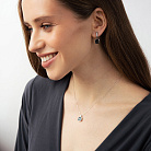 Золоте кольє з діамантами і топазом "Лондон блакитний" колб0195sm от ювелирного магазина Оникс - 7