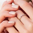 Золотое кольцо с разноцветными сапфирами и бриллиантами кб0504gl от ювелирного магазина Оникс - 8
