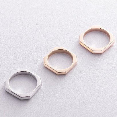 Каблучка "Дженніфер" у червоному золоті к07420 №10