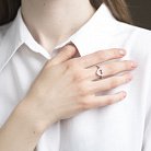 Срібний перстень "Серце" (фіаніт) 112160 от ювелирного магазина Оникс - 2