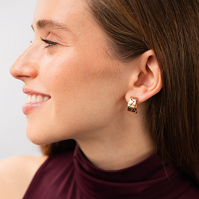 Серьги "Merry" в красном золоте с09354 №4