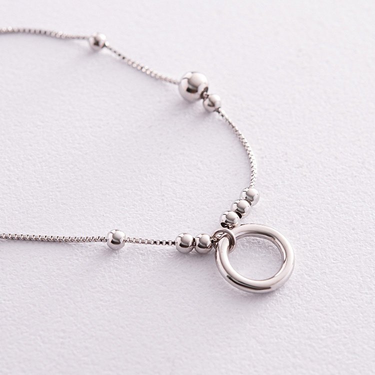 Срібний браслет "Кругообіг" з кульками 141621 від ювелірного магазину Онікс - 2