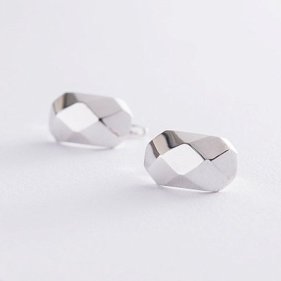 Серьги "Совершенство" в белом золоте с06791