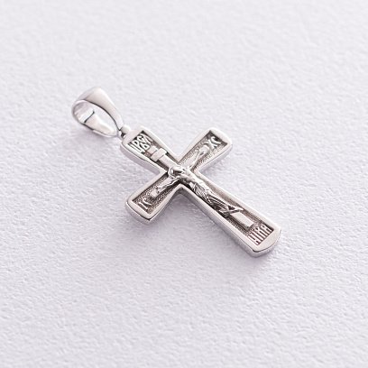 Золотой крестик "Спаси и Сохрани"  п03208b