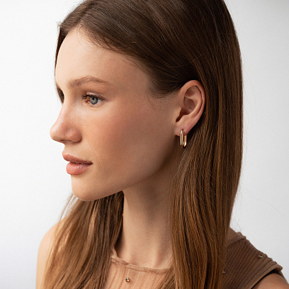 Серьги в красном золоте с09208 №5