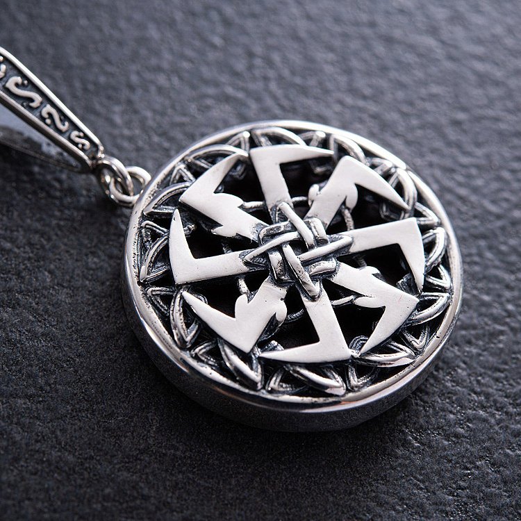 Серебряный кулон "Оберег Коловрат со Звездой Руси" 169 от ювелирного магазина Оникс - 6