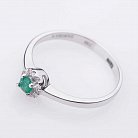 Помолвочное кольцо с бриллиантами и изумрудом LDR0627-p от ювелирного магазина Оникс