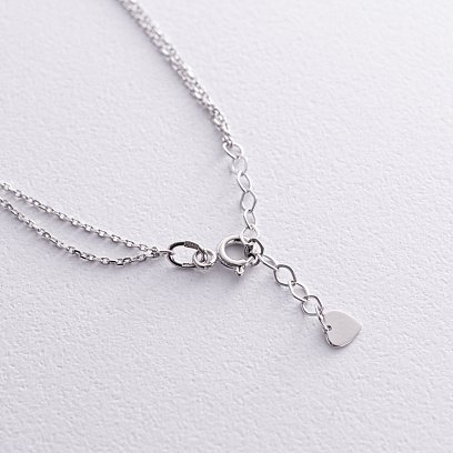 Браслет "Сердце" в белом золоте б04550 №6