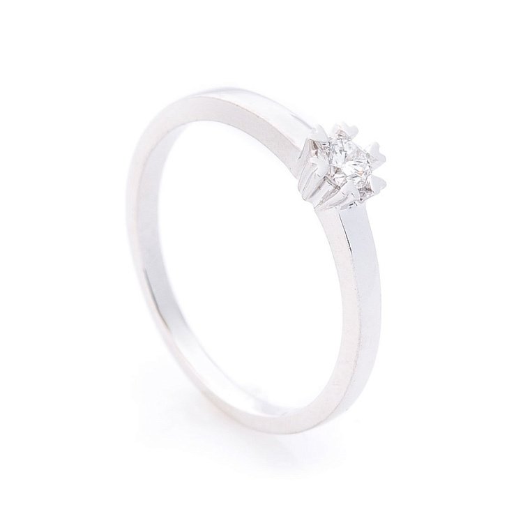 Золотое помолвочное кольцо с бриллиантом кб0164са от ювелирного магазина Оникс