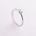 Помолвочное кольцо в белом золоте (бриллиант) кб0194 от ювелирного магазина Оникс - 6