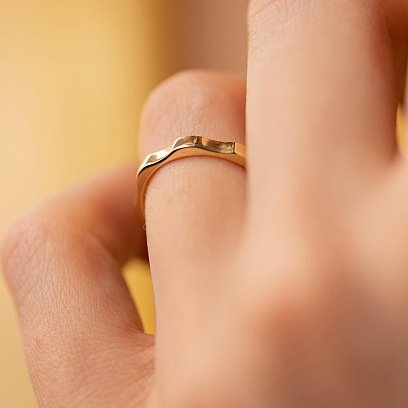 Кольцо "Холли" в желтом золоте к07514 №5