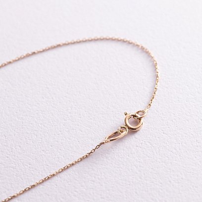 Двойное золотое колье "Хлоя" с фианитом кол02045 №4