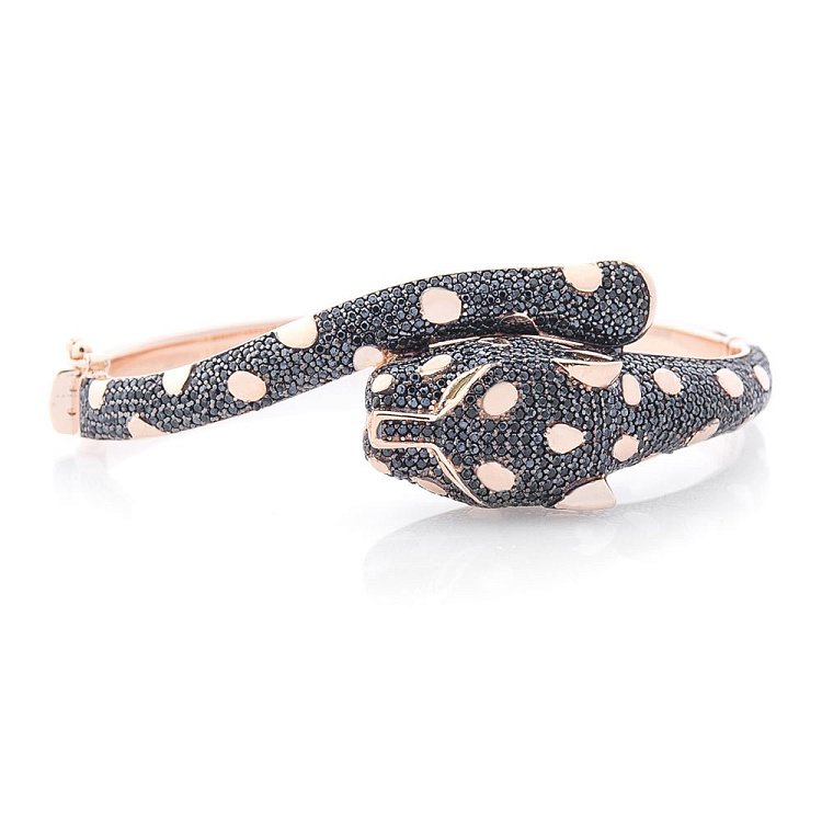 Золотой браслет с фианитами б03808 от ювелирного магазина Оникс - 1