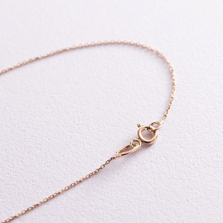 Двойное золотое колье "Хлоя" с фианитом кол02045 от ювелирного магазина Оникс - 3