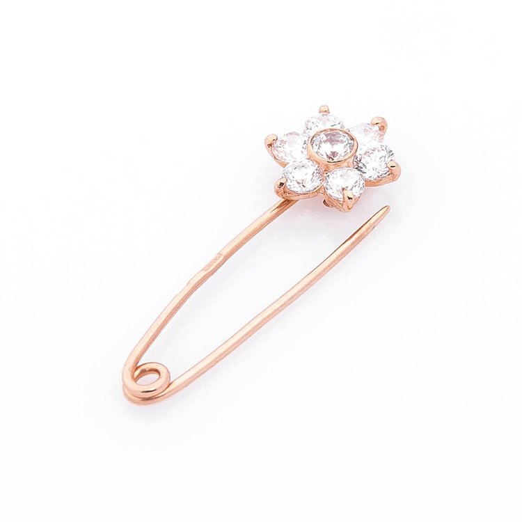 Булавка "Квіточка" (фіаніт) зак00125 від ювелірного магазину Онікс - 1