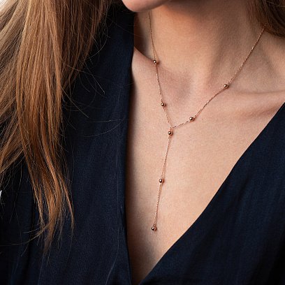 Золоте кольє "Кульки" кол01918 №7