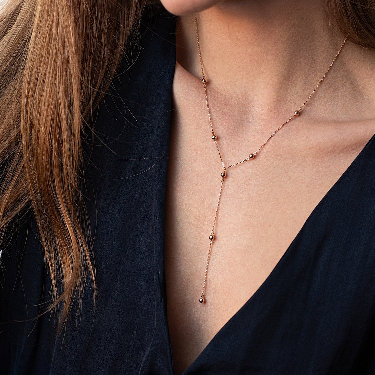 Золоте кольє "Кульки" кол01918 від ювелірного магазину Онікс - 8