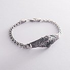 Чоловічий срібний браслет "Лев" 14117 от ювелирного магазина Оникс