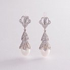 Золоті сережки з перлами і діамантами сжд2-147 от ювелирного магазина Оникс