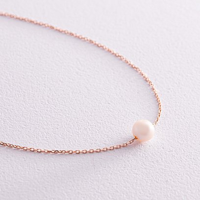 Кольє "Перлина на ланцюжку" (червоне золото) кол02290 №4