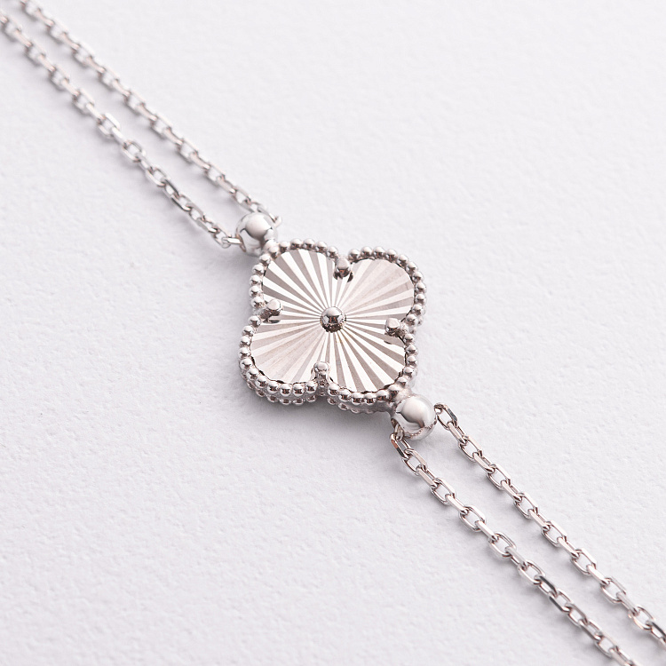 Срібний браслет "Конюшина" 141865 від ювелірного магазину Онікс - 1