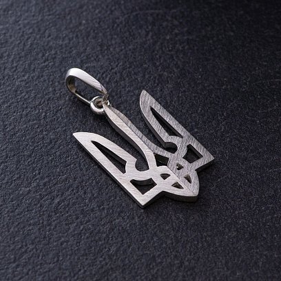 Серебряный кулон "Герб України - Тризуб" 133125