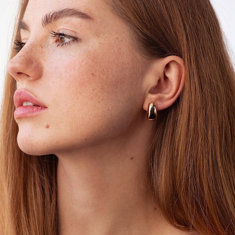 Сережки "Грація" у червоному золоті с08955 від ювелірного магазину Онікс - 2