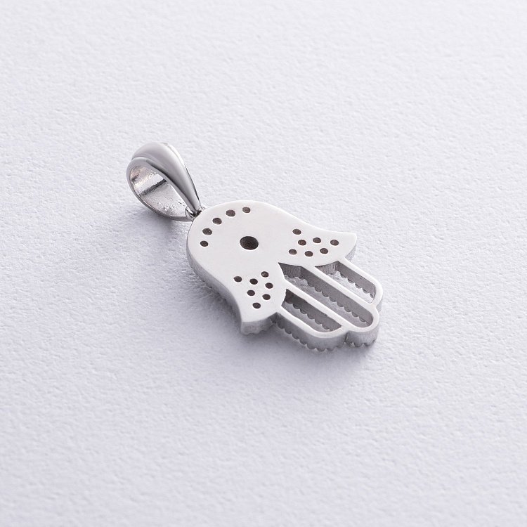 Срібний кулон "Хамса" з фіанітами 1186 від ювелірного магазину Онікс - 1